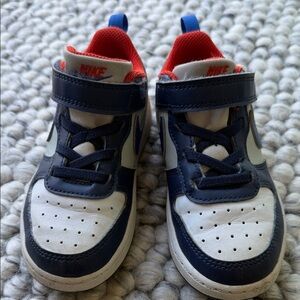 Nike Kids Navy, White & Red Athletic Sneakers